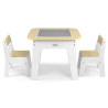 MILLY MALLY 6090 Zestaw mebli Olaf Blocks - Stolik i dwa krzesełka White