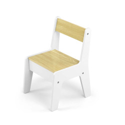 MILLY MALLY 6090 Zestaw mebli Olaf Blocks - Stolik i dwa krzesełka White
