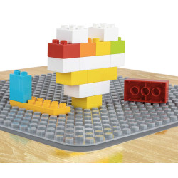 MILLY MALLY 6091 Zestaw mebli Olaf Blocks - Stolik i dwa krzesełka Dark Grey