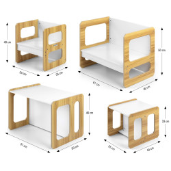 MILLY MALLY 6094 Zestaw mebli Stella 3w1 Natural