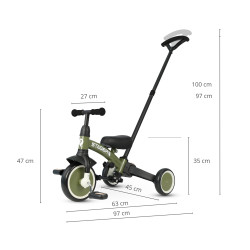 MILLY MALLY 6277 Rowerek trójkołowy Stager 3w1 green