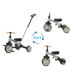 MILLY MALLY 6280 Rowerek trójkołowy Stager 3w1 silver