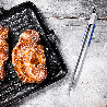 Szczypce BBQ ze stali nierdzewnej z antypoślizgowym uchwytem