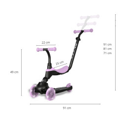 MILLY MALLY 6313 Qplay Hulajnoga Sema Evo 3w1 Violet