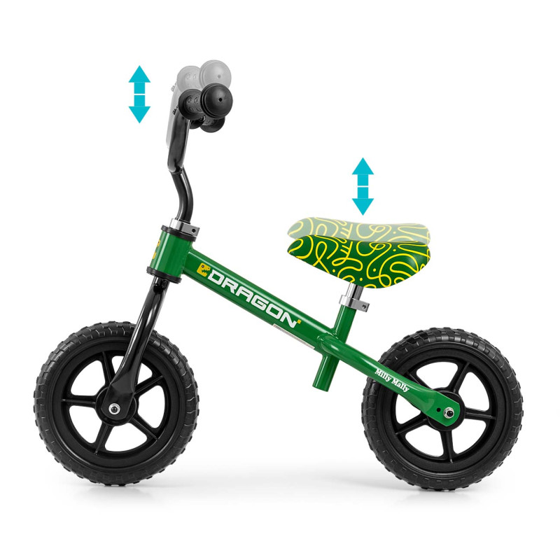 MILLY MALLY 6345 Rowerek biegowy DRAGON green