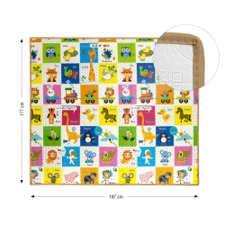 MILLY MALLY 6435 Mata piankowa składana play Colourful Animals T1