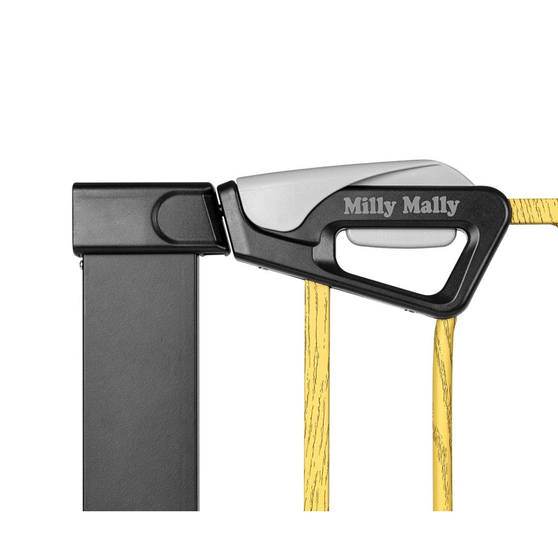 MILLY MALLY 6575 Bramka zabezpieczająca - barierka na schody Guardy 83 Black Natural