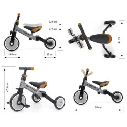 MILLY MALLY Rowerek 3w1 OPTIMUS grey