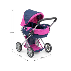 MILLY MALLY Wózek dla lalek Alice Prestige Navy
