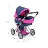 MILLY MALLY Wózek dla lalek Alice Prestige Navy