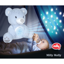 MILLY MALLY Zabawka pluszowa z projektorem Milly Bear Blue