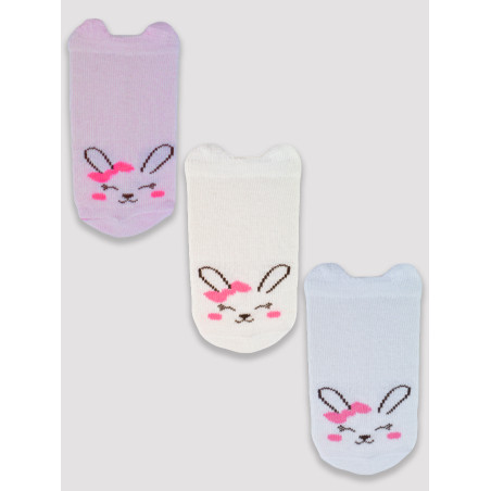 NOVITI SB019-G-02 Skarpetki bawełna z buźkami M2 girl 0-6m