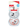 NUK 176286 Smoczek 6-18 uspokajający silikonowy SPACE MYSZKA MIKI 2szt
