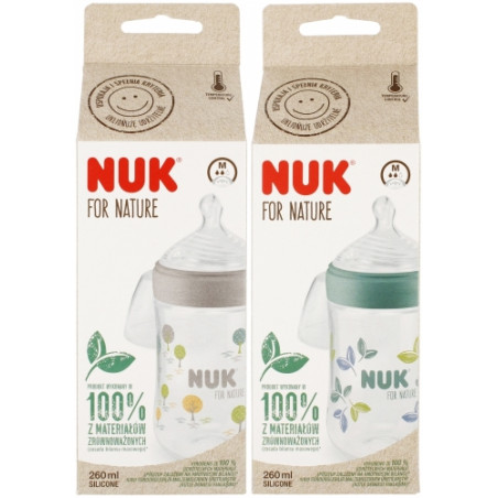 NUK 742005 Butelka 260 ml For Nature smoczek sil. M