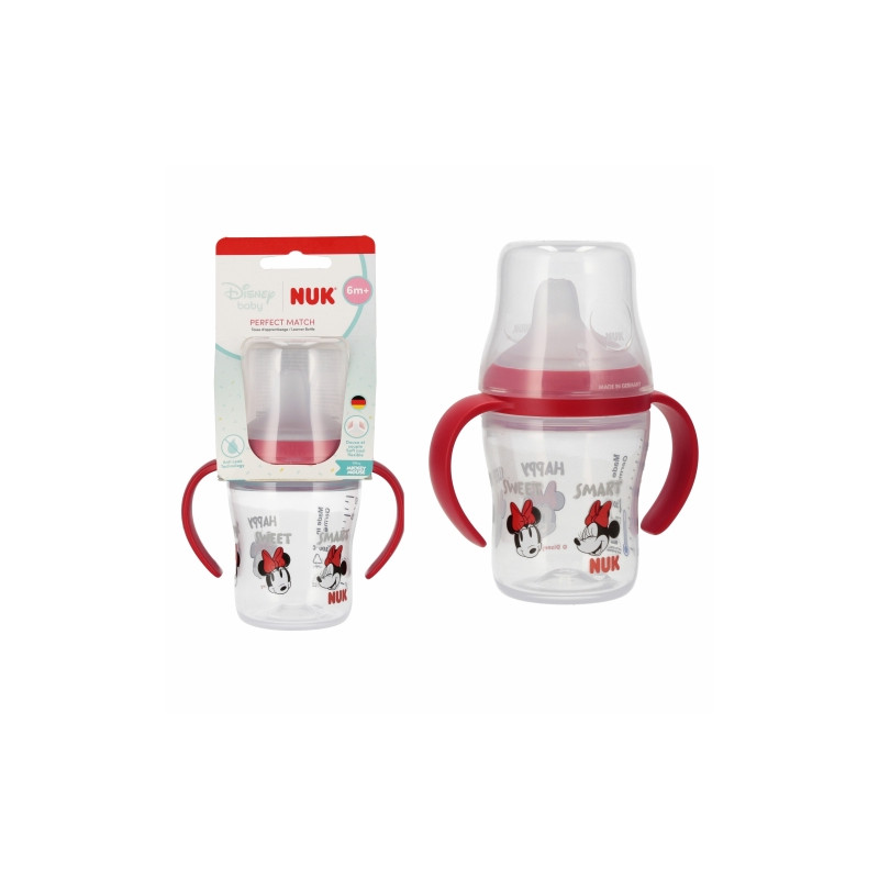 NUK CZE102153991 Butelka 150ml z uchwytami +6m MINNIE