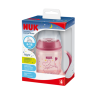NUK ZE-102 Zestaw FC Butelka 150ml z uchwytami NIGHT różowa+ustnik silikonowy niekapek gratis