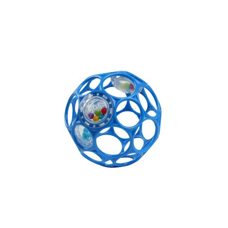 OBALL 12281-6 Piłka z grzechotką 10 cm niebieska 0m+