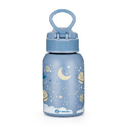 PETITE&MARS 150368 Butelka termiczna ze stali nierdzewnej ze słomką 350ml Whale Song