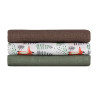 PETITE&MARS 415366 Zestaw pieluszek z muślinu bambusowego 3 szt 68x68 cm Forest Fox