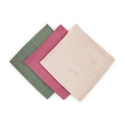 PETITE&MARS 415369 Zestaw pieluszek z muślinu bambusowego 3 szt 68x68 cm Botanic Tones