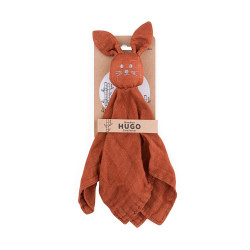 PETITE&MARS 416315 Bambusowa muślinowa przytulanka Hugo Cinnamon Spice