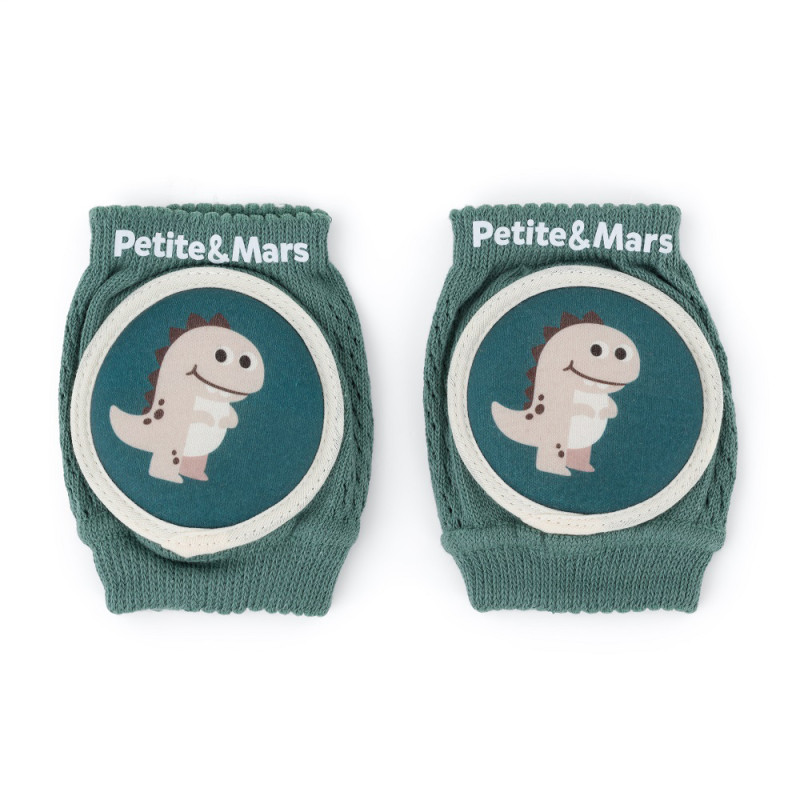 PETITE&MARS 522817 Elastyczne nakolanniki do raczkowania Follow Misty Green 6 m+