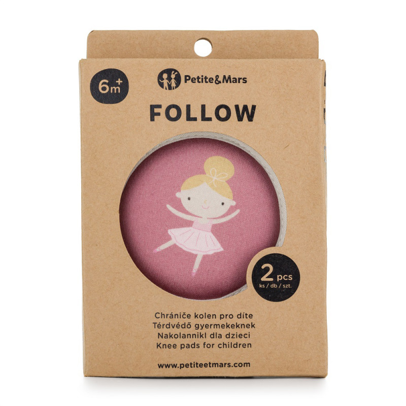 PETITE&MARS 522820 Elastyczne nakolanniki do raczkowania Follow Dusty Rose 6 m+