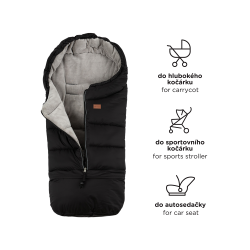 PETITE&MARS 531995 Zimowy śpiworek Jibot 3w1 Charcoal Grey