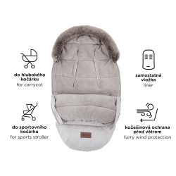 PETITE&MARS 534825 Zimowy śpiworek Comfy 4w1 Forever Black