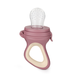 PETITE&MARS 581798 Silikonowy gryzak do podawania owoców dla niemowląt Fruzi Rose Sand 6 m+