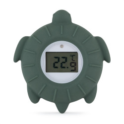PETITE&MARS 582817 Silikonowy termometr cyfrowy do kąpieli Turtle Terry Misty Green