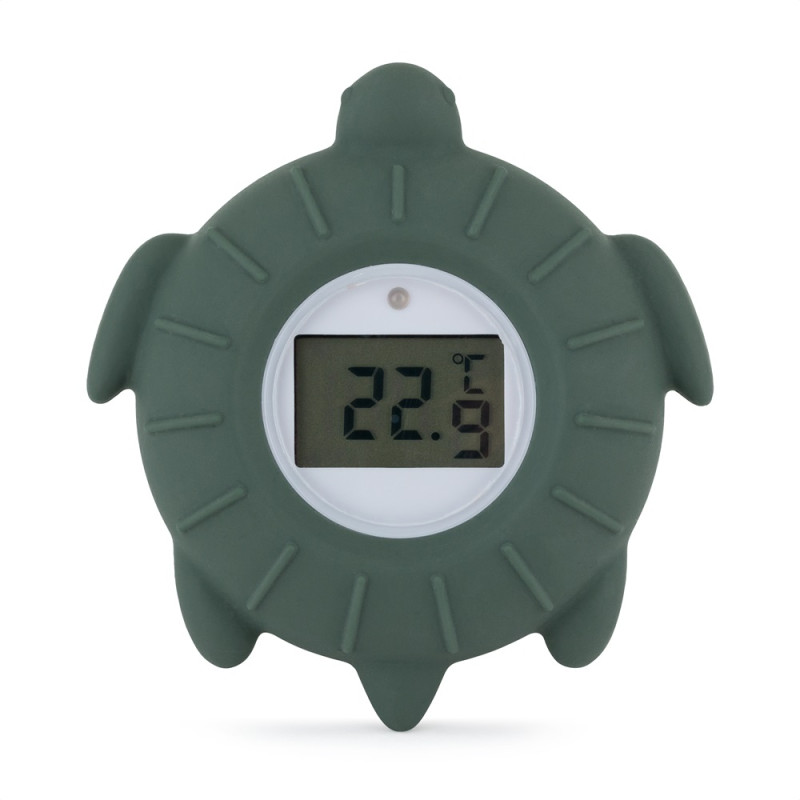 PETITE&MARS 582817 Silikonowy termometr cyfrowy do kąpieli Turtle Terry Misty Green