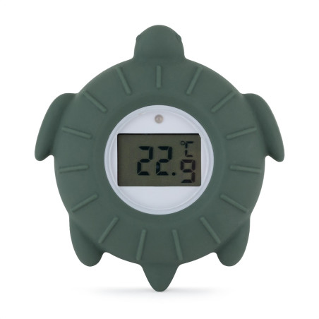 PETITE&MARS 582817 Silikonowy termometr cyfrowy do kąpieli Turtle Terry Misty Green