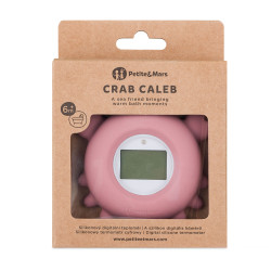 PETITE&MARS 583820 Silikonowy termometr cyfrowy do kąpieli Crab Caleb Dusty Rose