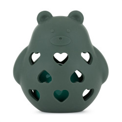 PETITE&MARS 606817 Silikonowa zabawka z grzechotką Bear Basil Misty Green