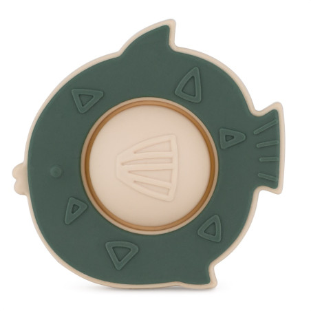 PETITE&MARS 612817 Silikonowa zabawka pop-up Fish Fiona Misty Green 6 m+