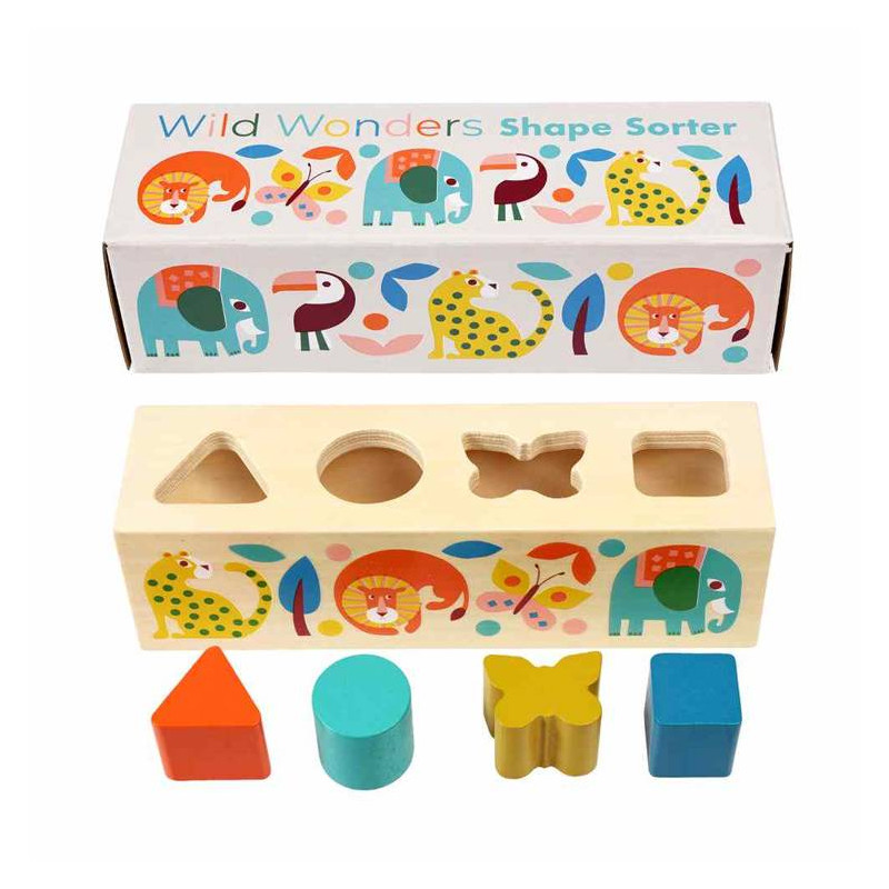 REX LONDON 29428 Drewniany sorter Dzikie Zwierzęta