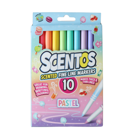 SCENTOS ST 20111 Pachnące flamastry - PASTELOWE 10szt
