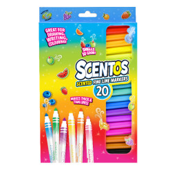 SCENTOS ST 20435 Pachnące flamastry - KOLOROWE 20szt