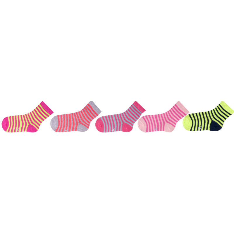 SCORPIO SK-35 Skarpety w paski fluo girl 31-33