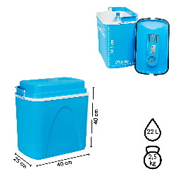 Lodówka samochodowa elektryczna 22L KAMAI CB, zasilanie 12V, niebieska