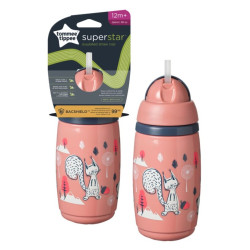 TOMMEE TIPPEE TTP447825 Bidon ze słomką Superstar 266ml różowy