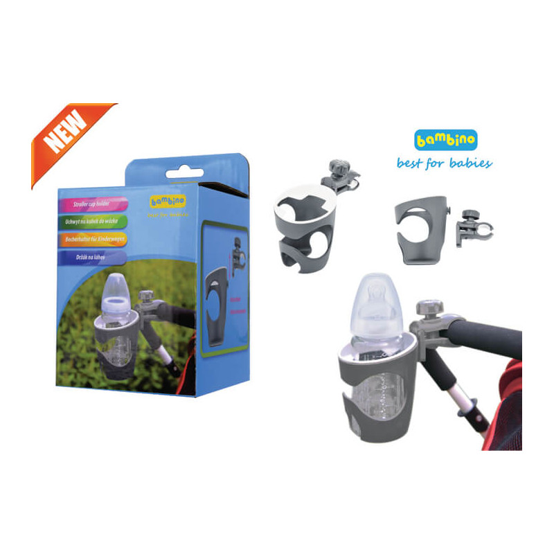 TopGal 210743 Uchwyt na kubek do wózka szary