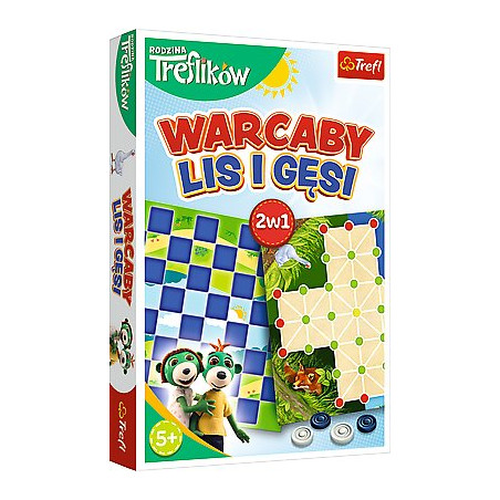 TREFL 02301 Gra Warcaby / Lis i Gęsi - Rodzina Treflików