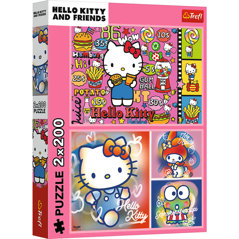 TREFL 13336 Puzzle 2x200 Hello Kitty i przyjaciele