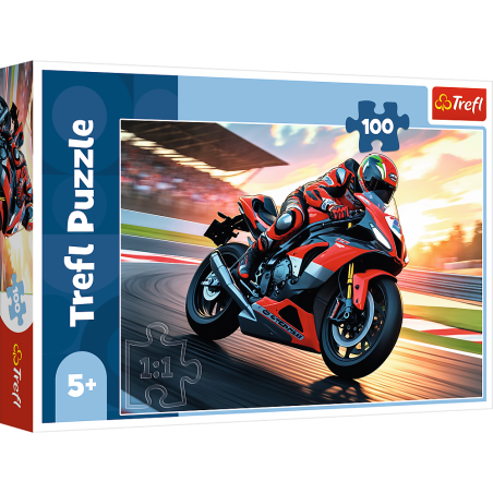 TREFL 16489 Puzzle 100 Szybki motocykl