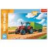 TREFL 16494 Puzzle 100 Maszyny rolnicze - traktor z przyczepą