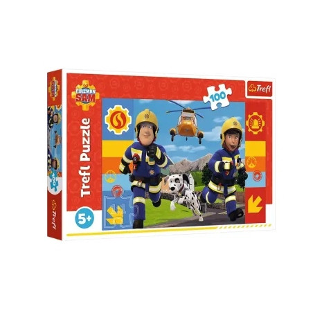 TREFL 16518 Puzzle 100 Zawsze pomocny Strażak Sam