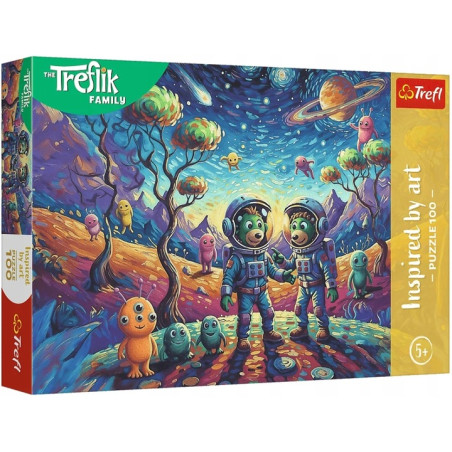 TREFL 16562 Puzzle 100 Kosmiczne fantazje / Rodzina Treflików
