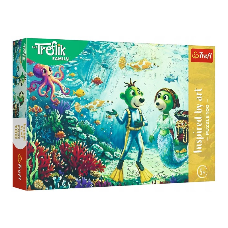 TREFL 16565 Puzzle 100 Magia głębin / Rodzina Treflików